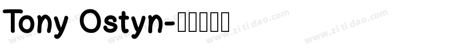 Tony Ostyn字体转换